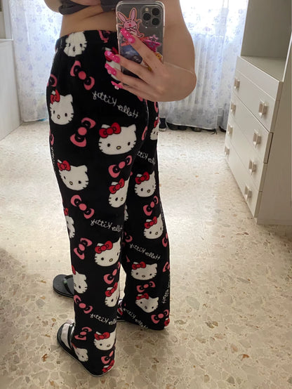 VELVET KITTY PAJAMA SET